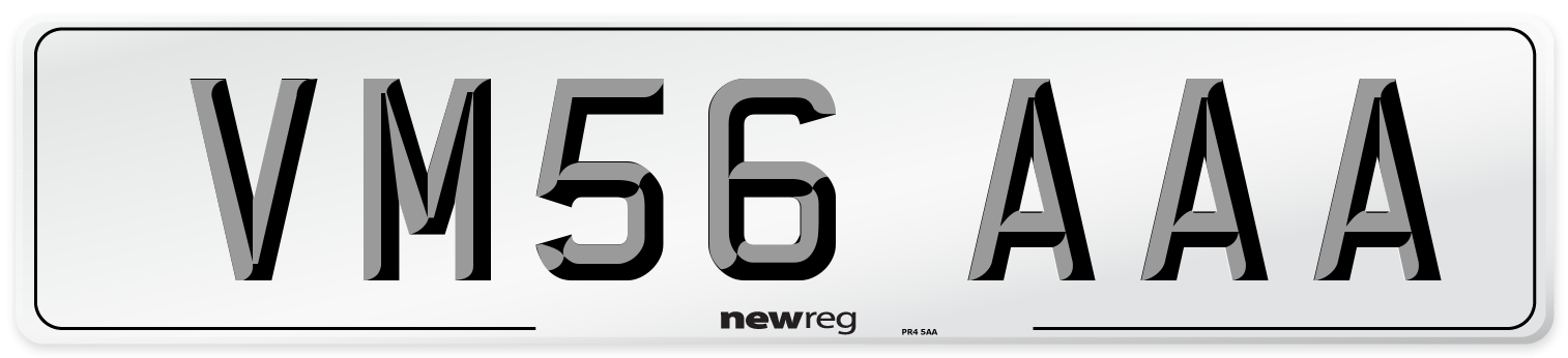 VM56 AAA Number Plate from New Reg